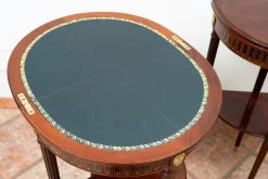 Pamono Antique Napoleon III Demi-Lune Gaming Tables in Mahogany, France, 19th Century, Set of 2 Online