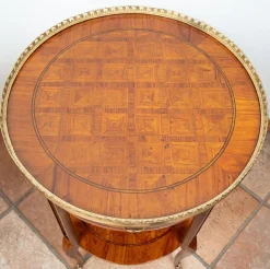 Pamono Antique Napoleon III Side Tables in Exotic Fine Woods, France, Early 20th Century, Set of 2 New