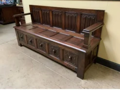 Pamono Antique Neo-Gothic Chest Bench, 1890s Sale