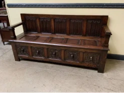 Pamono Antique Neo-Gothic Chest Bench, 1890s Sale