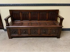 Pamono Antique Neo-Gothic Chest Bench, 1890s Sale