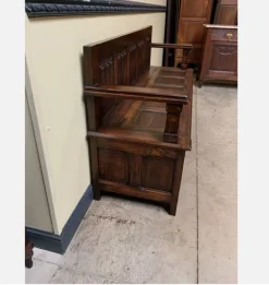 Pamono Antique Neo-Gothic Chest Bench, 1890s Sale