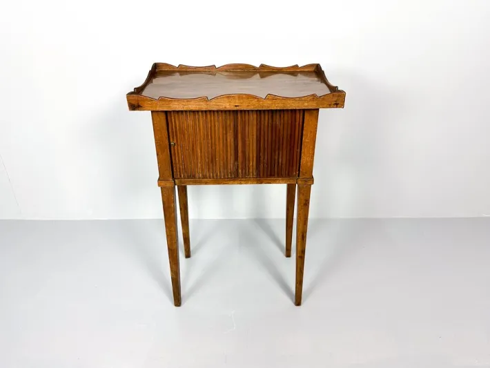 Pamono Antique Nightstand with Roller Door, 19th Century Discount