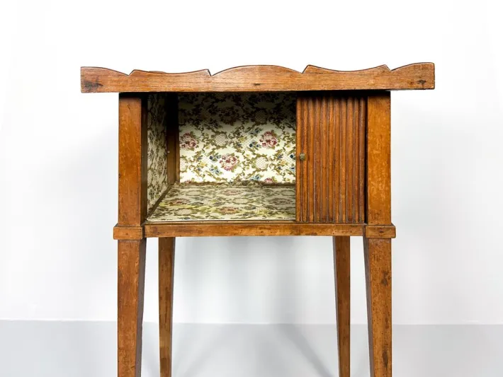 Pamono Antique Nightstand with Roller Door, 19th Century Discount