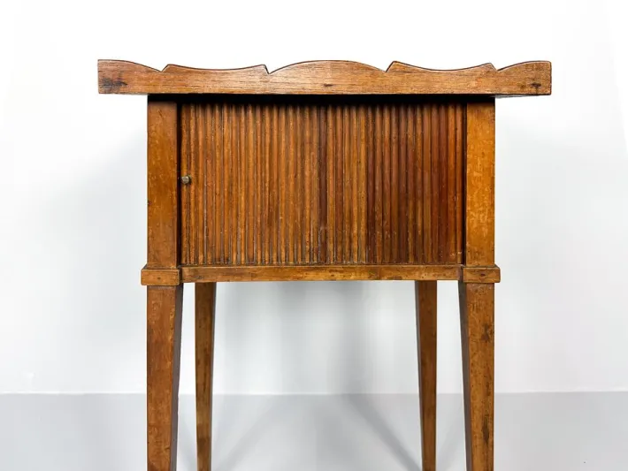 Pamono Antique Nightstand with Roller Door, 19th Century Discount