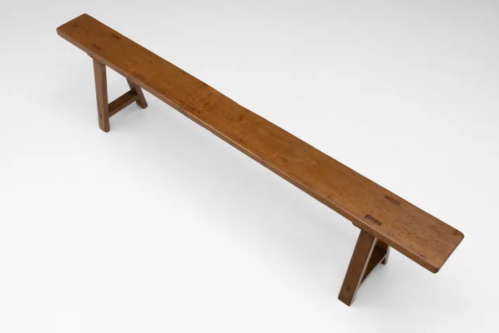 Pamono Antique Oak Bench, 1900s Sale