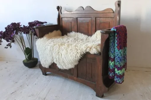 Pamono Antique Oak Bench With Storage Discount