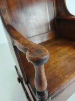 Pamono Antique Oak Lambing Rocking Chair, 1800s New