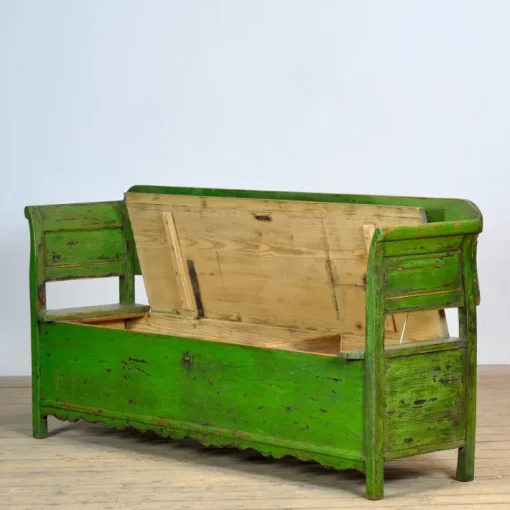 Pamono Antique Pine Bench, 1920s New