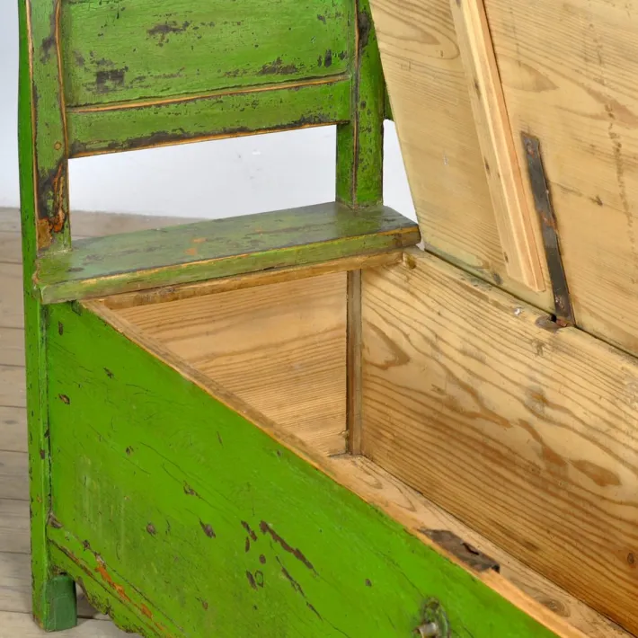 Pamono Antique Pine Bench, 1920s New