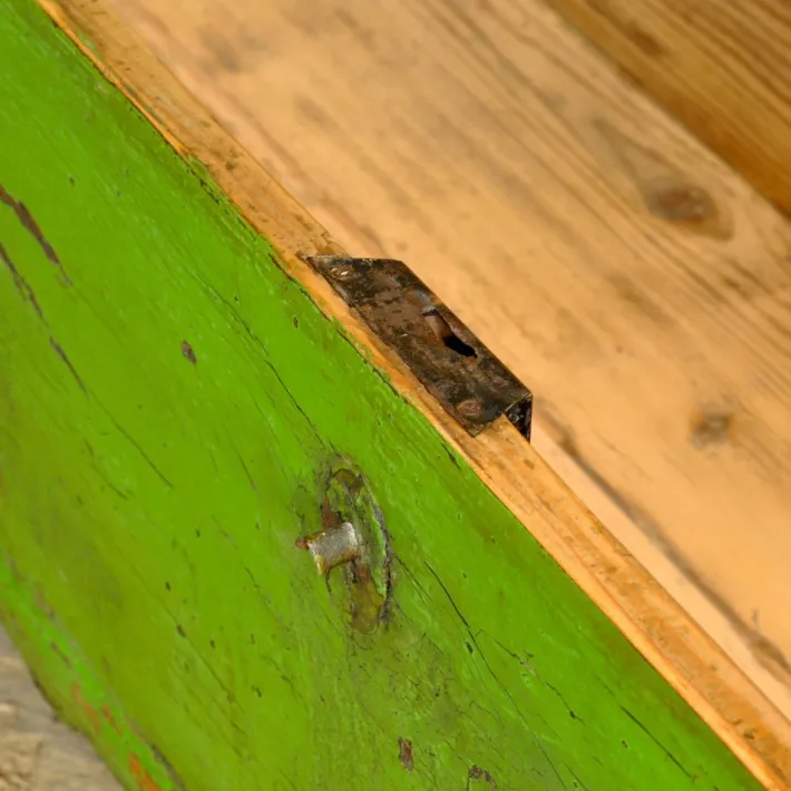 Pamono Antique Pine Bench, 1920s New