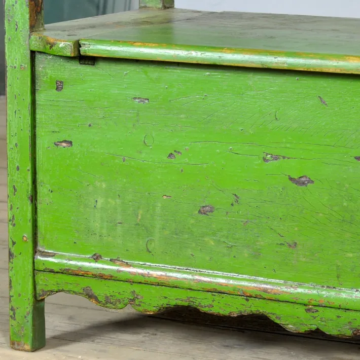 Pamono Antique Pine Bench, 1920s New