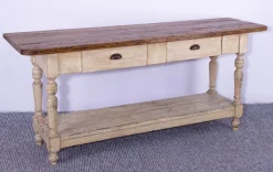 Pamono Antique Pine Dining Table with Waxed Top, 1900s Outlet