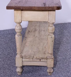 Pamono Antique Pine Dining Table with Waxed Top, 1900s Outlet