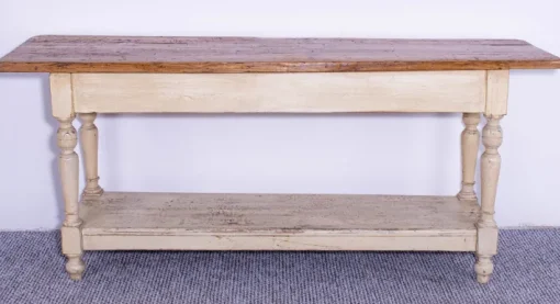 Pamono Antique Pine Dining Table with Waxed Top, 1900s Outlet