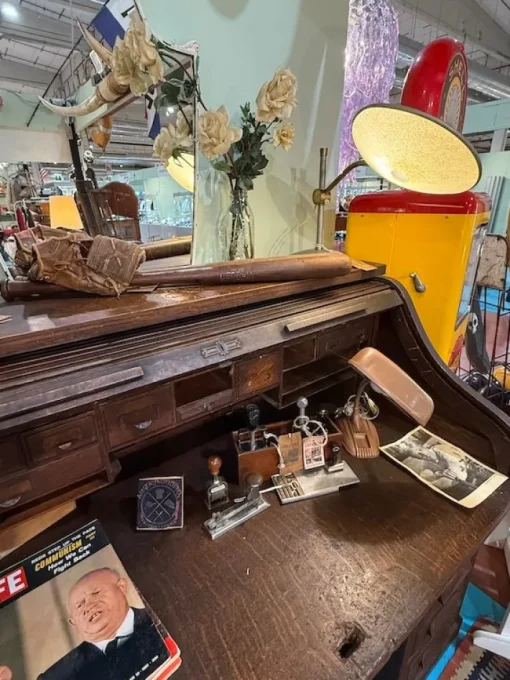 Pamono Antique Postal Desk, 1800s Clearance