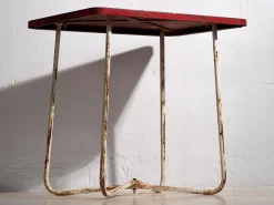 Pamono Antique Red Garden Table, 1920s Hot