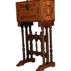 Pamono Antique Renaissance Style Cabinet Secretary in Oak and Walnut, Spain, 19th Century Online