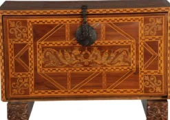 Pamono Antique Renaissance Style Cabinet Secretary in Oak and Walnut, Spain, 19th Century Online