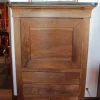 Pamono Antique Restoration Walnut and Black Marble Secretaire