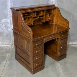 Pamono Antique Roll Top Desk, 1890s Hot
