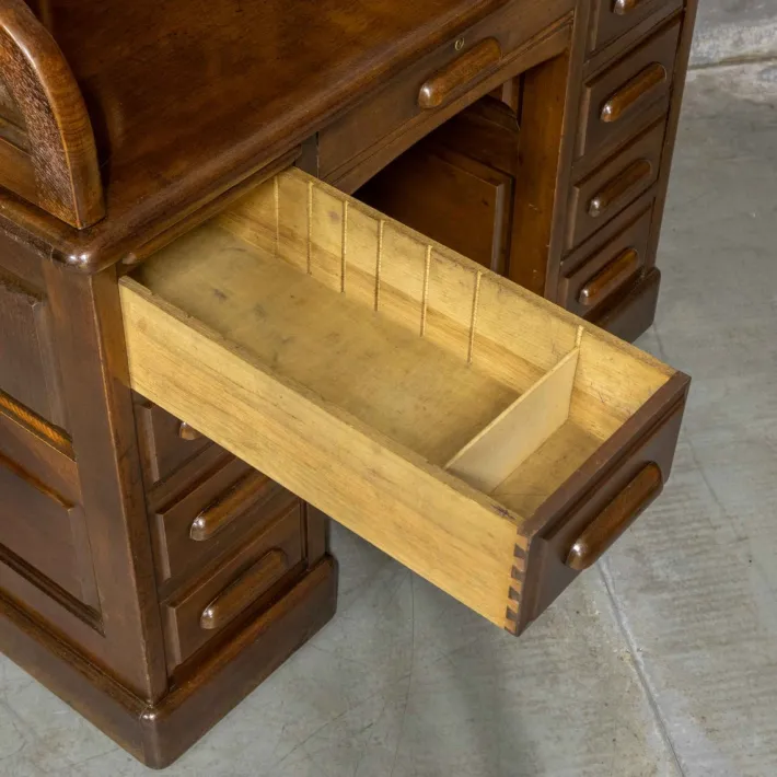 Pamono Antique Roll Top Desk, 1890s Hot