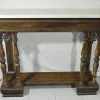 Pamono Antique Rosewood Console Table with Brass Inlays and Carrara Marble Top, Mid-19th Century Online