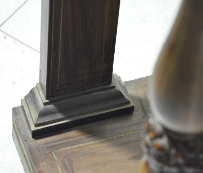 Pamono Antique Rosewood Console Table with Brass Inlays and Carrara Marble Top, Mid-19th Century Online