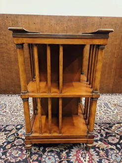 Pamono Antique Rotating Bookshelf in Teak Best
