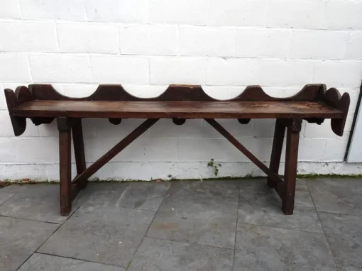 Pamono Antique Rustic Oak Bench, 1800s Discount