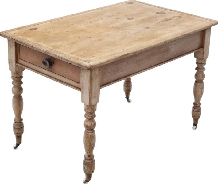 Pamono Antique Rustic Pine Dining Table, 1800s Hot