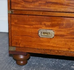 Pamono Antique Satinwood Military Campaign Chest of Drawers, 1800s Outlet
