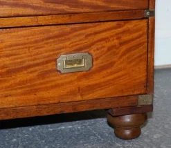 Pamono Antique Satinwood Military Campaign Chest of Drawers, 1800s Outlet