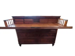 Pamono Antique Secretaire with Drop-Leaf Top Drawer and Internal Drawers in Briar Root, 1890 Clearance
