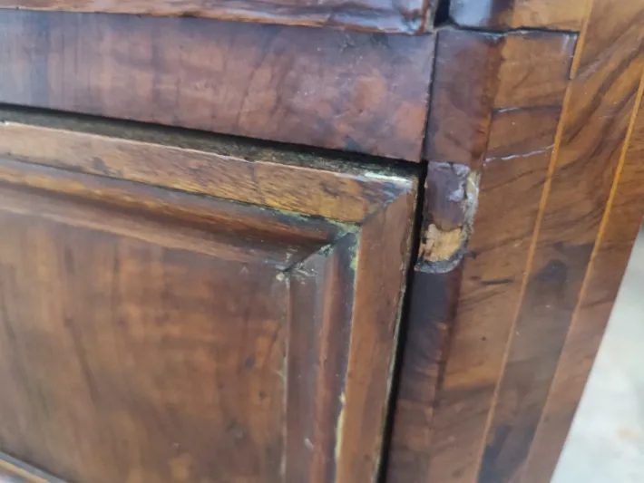 Pamono Antique Secretaire with Drop-Leaf Top Drawer and Internal Drawers in Briar Root, 1890 Clearance