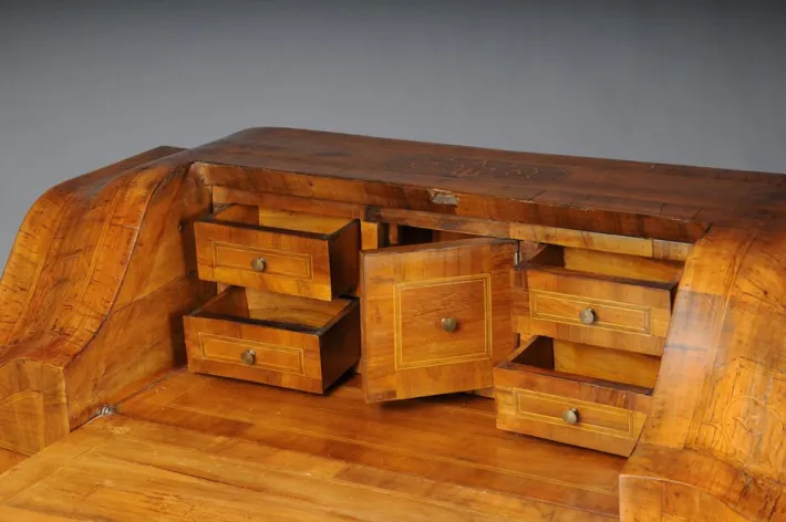 Pamono Antique Slanted Flap Secretary in Walnut Veneer New