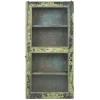 Pamono Antique Solid Wood Wall Display Case with Green Patina Outlet