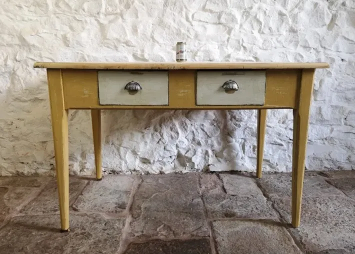 Pamono Antique Spanish Pine Kitchen Table, 1880 Online