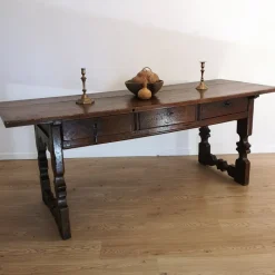 Pamono Antique Spanish Walnut Writing Table, 1700 Hot