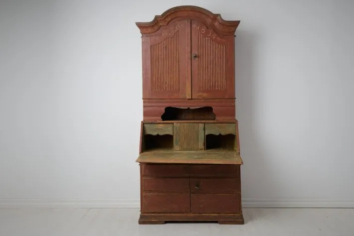 Pamono Antique Swedish Rococo and Gustavian Style Secretary Cabinet Best