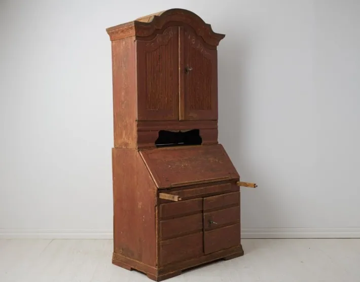 Pamono Antique Swedish Rococo and Gustavian Style Secretary Cabinet Best