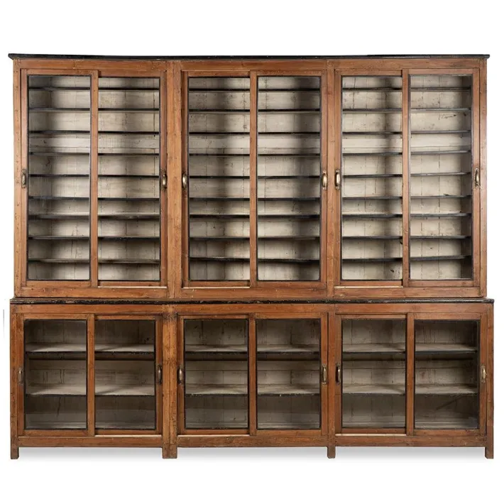 Pamono Antique Teak Bookcase with Patina Clearance