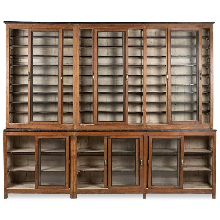 Pamono Antique Teak Bookcase with Patina Clearance