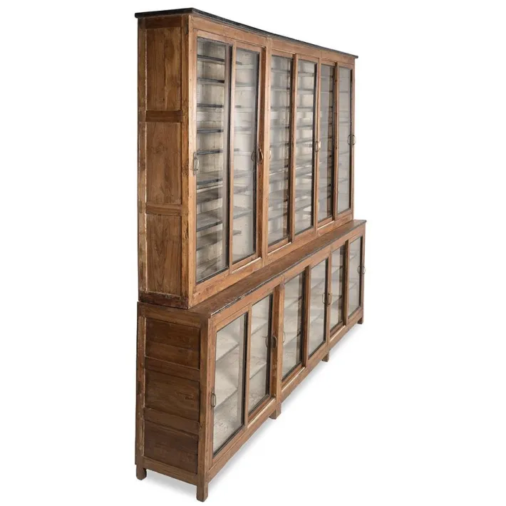 Pamono Antique Teak Bookcase with Patina Clearance