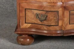 Pamono Antique 18th Century Baroque Tabernacle Secretary in Oak with Walnut Veneer, 1730s