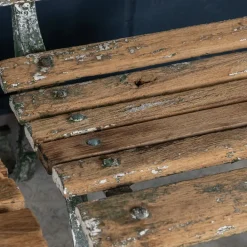 Pamono Antique 19th Century Victorian Wrought Iron & Wood Garden Seats, 1890, Set of 4 Discount