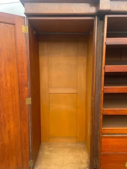 Pamono Antique Victorian Burr Walnut Breakfront Wardrobe, 1860s