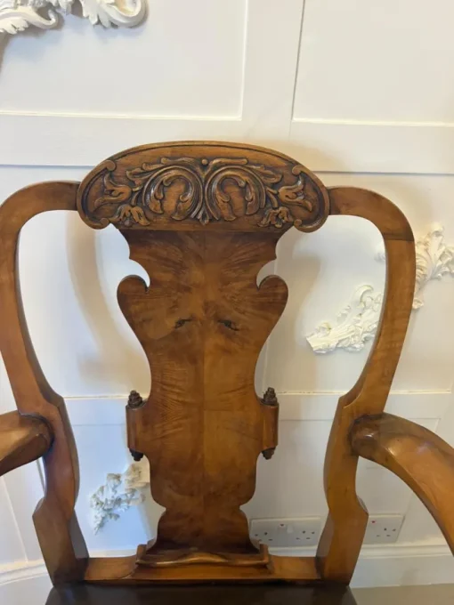 Pamono Antique Victorian Carved Walnut Desk Chair, 1880s Hot