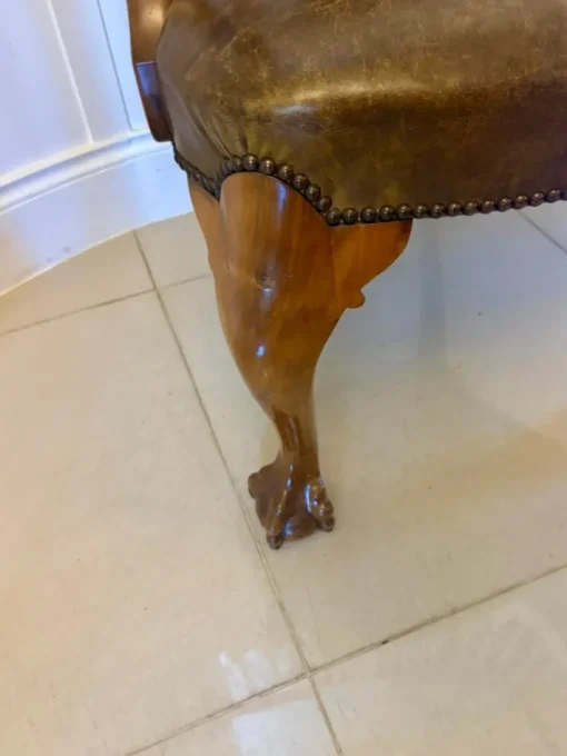 Pamono Antique Victorian Carved Walnut Desk Chair, 1880s Hot