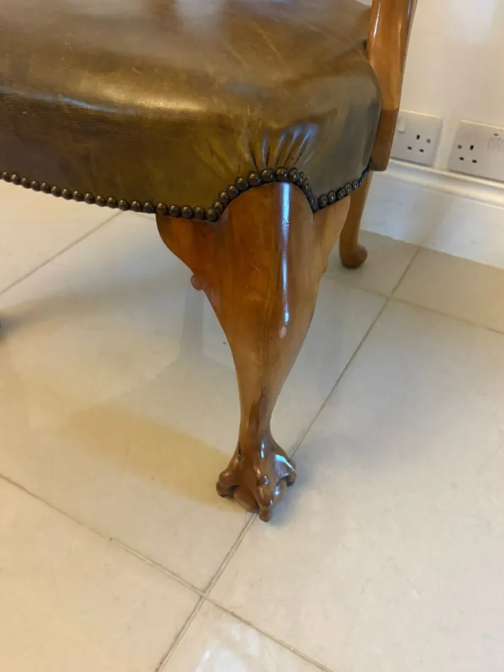 Pamono Antique Victorian Carved Walnut Desk Chair, 1880s Hot